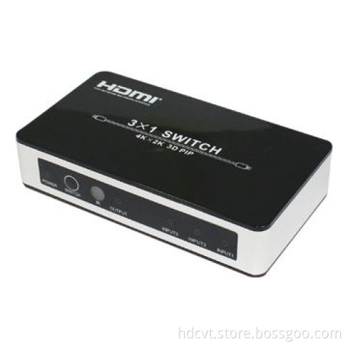 HDMI Switch 3 * 1, Supports PIP, 4K*2K, 3D, Deep Color